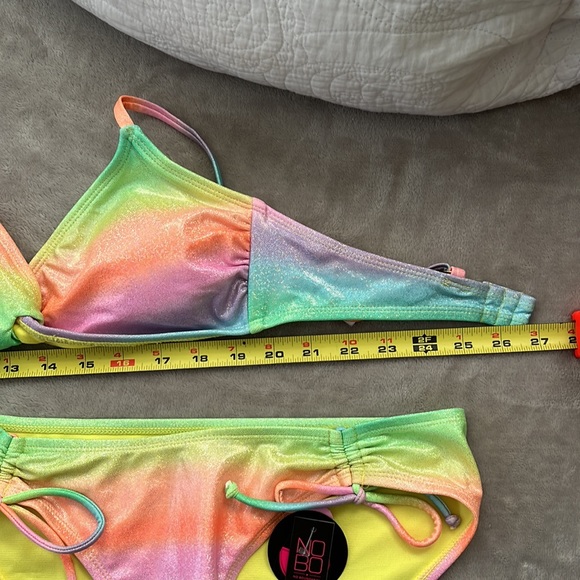 ✨NWT - Teen Sparkly rainbow bikini - Picture 10 of 11